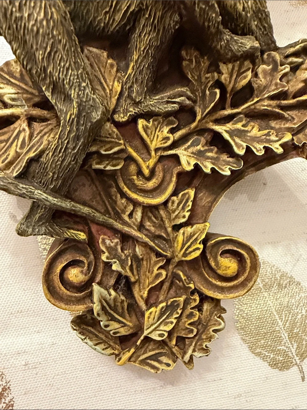 Vintage-Style Brown Monkey Wall Shelf Accent - Unbranded
